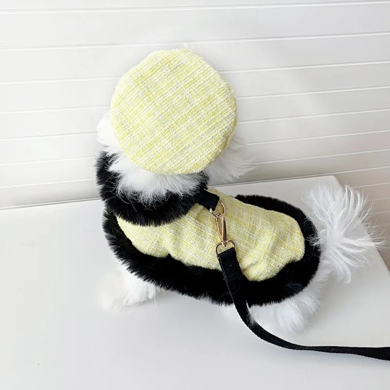 Snuggly Woolen Cape with Leash Clip