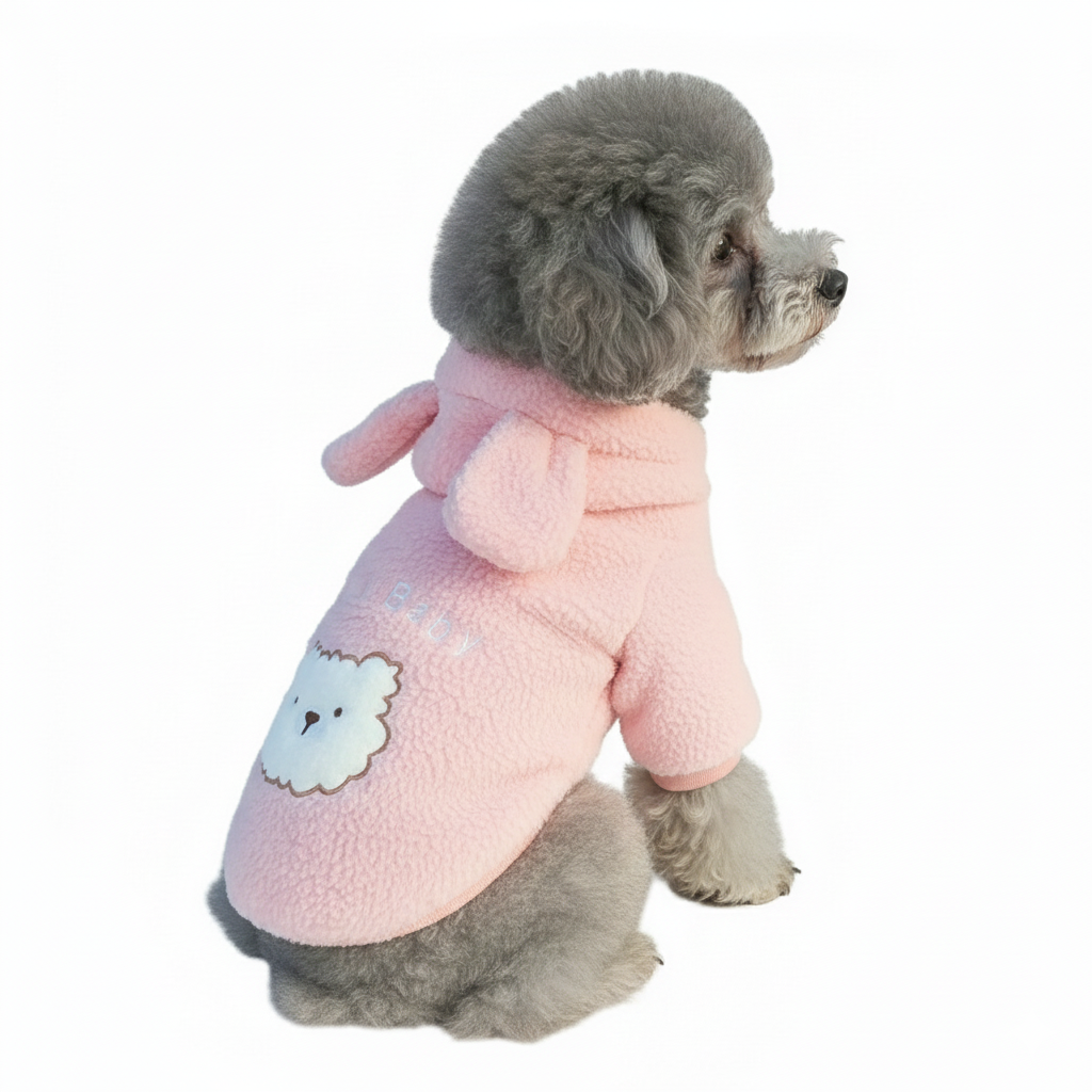 Warm Sherpa Lined Pet Hooded Button Vest