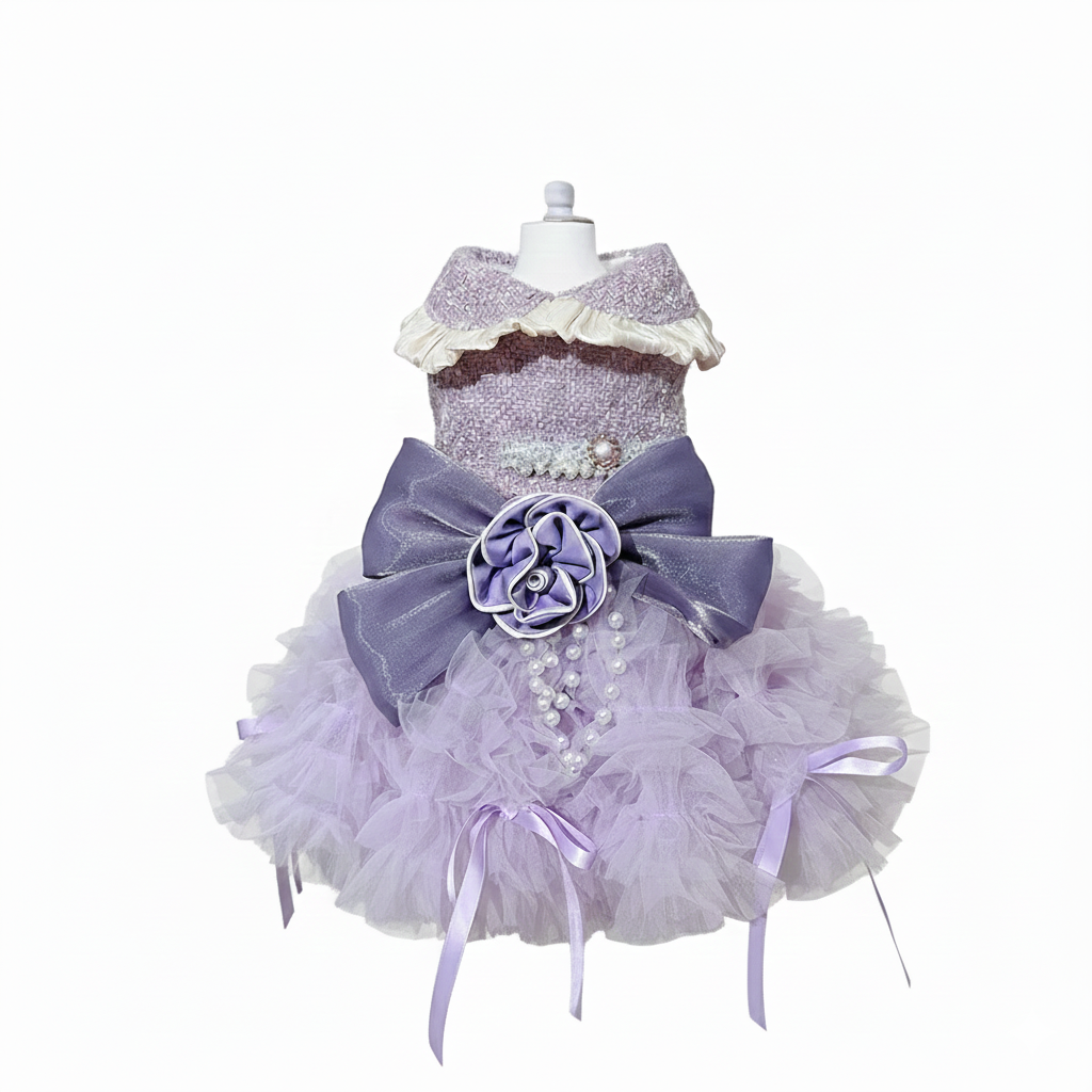 Royal Pearl Hand-Embroidered Detachable Gown