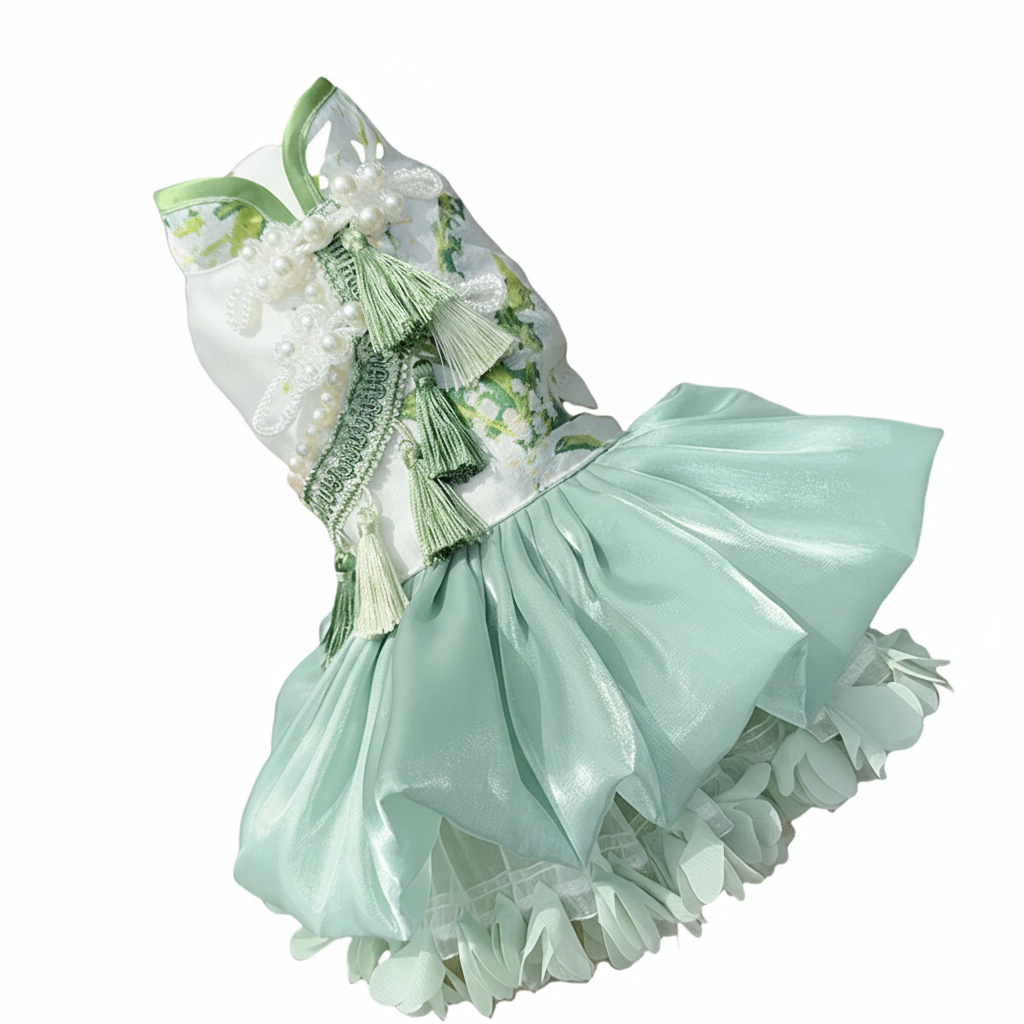 Embroidered Tassel Party Dress