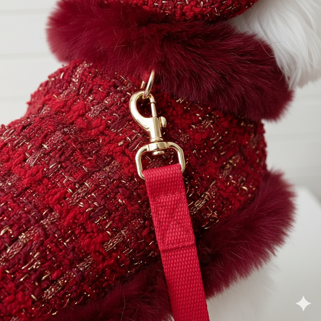 Snuggly Woolen Cape with Leash Clip