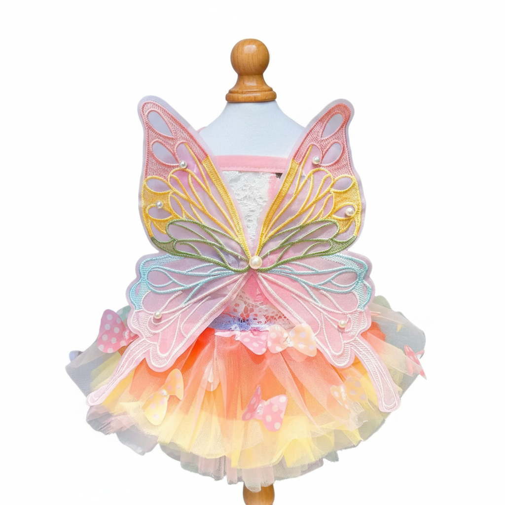 Summer Rainbow Butterfly Dress