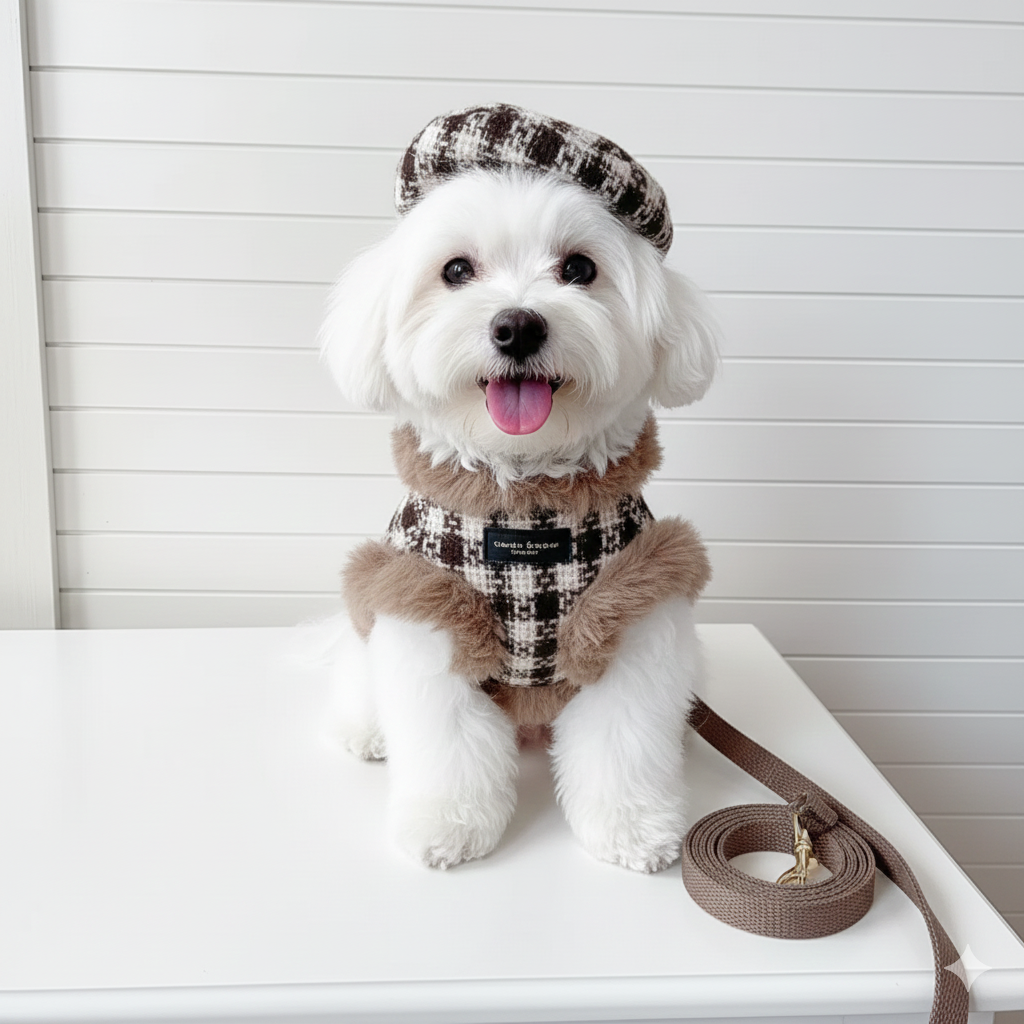 Snuggly Woolen Cape with Leash Clip