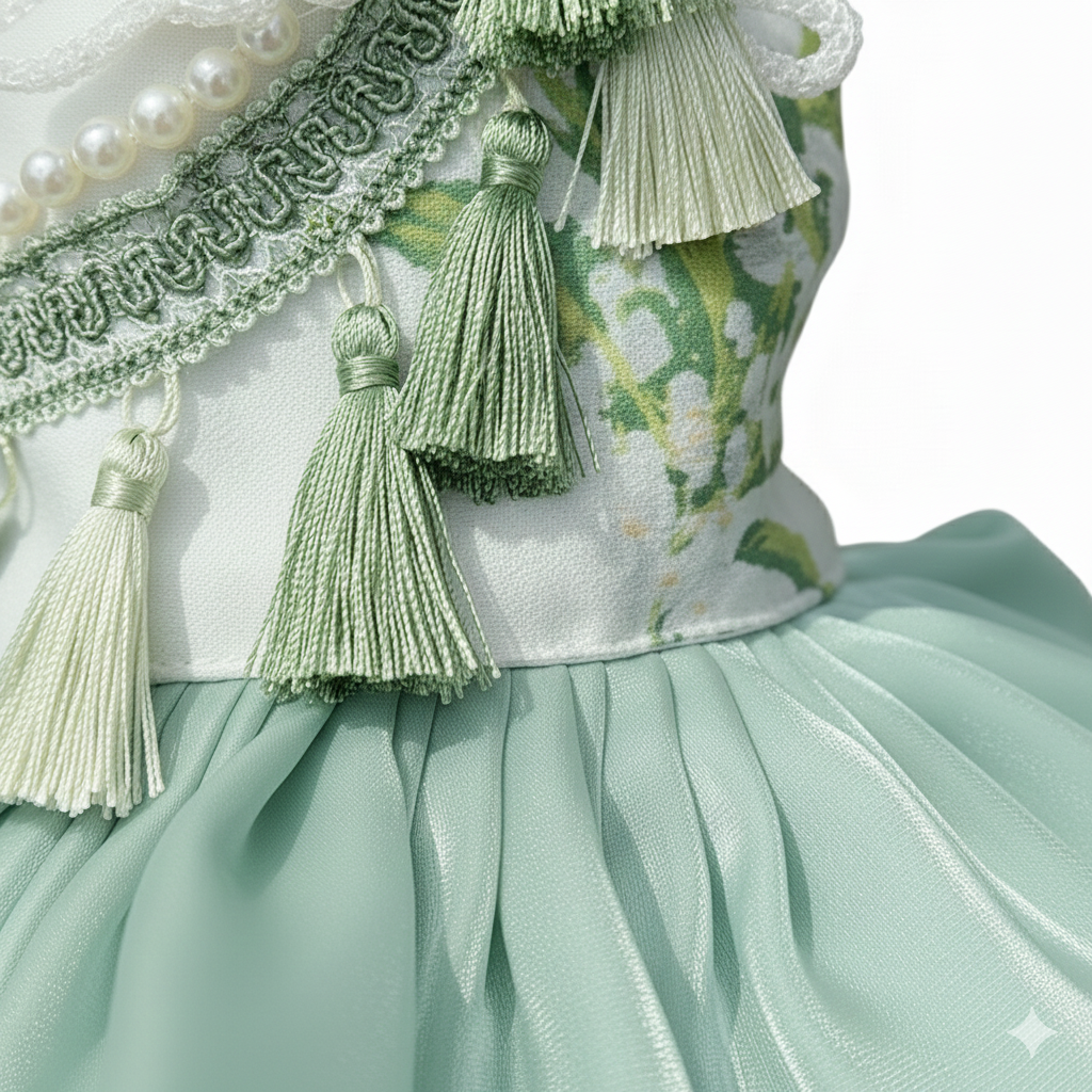 Embroidered Tassel Party Dress