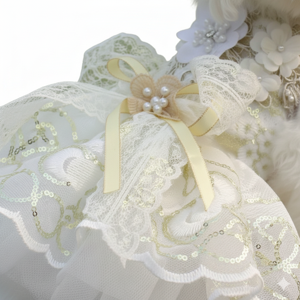 Luxe Handmade Golden Sequin Gown