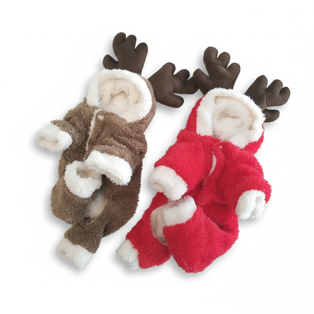 Thick Fleece Reindeer Onesie
