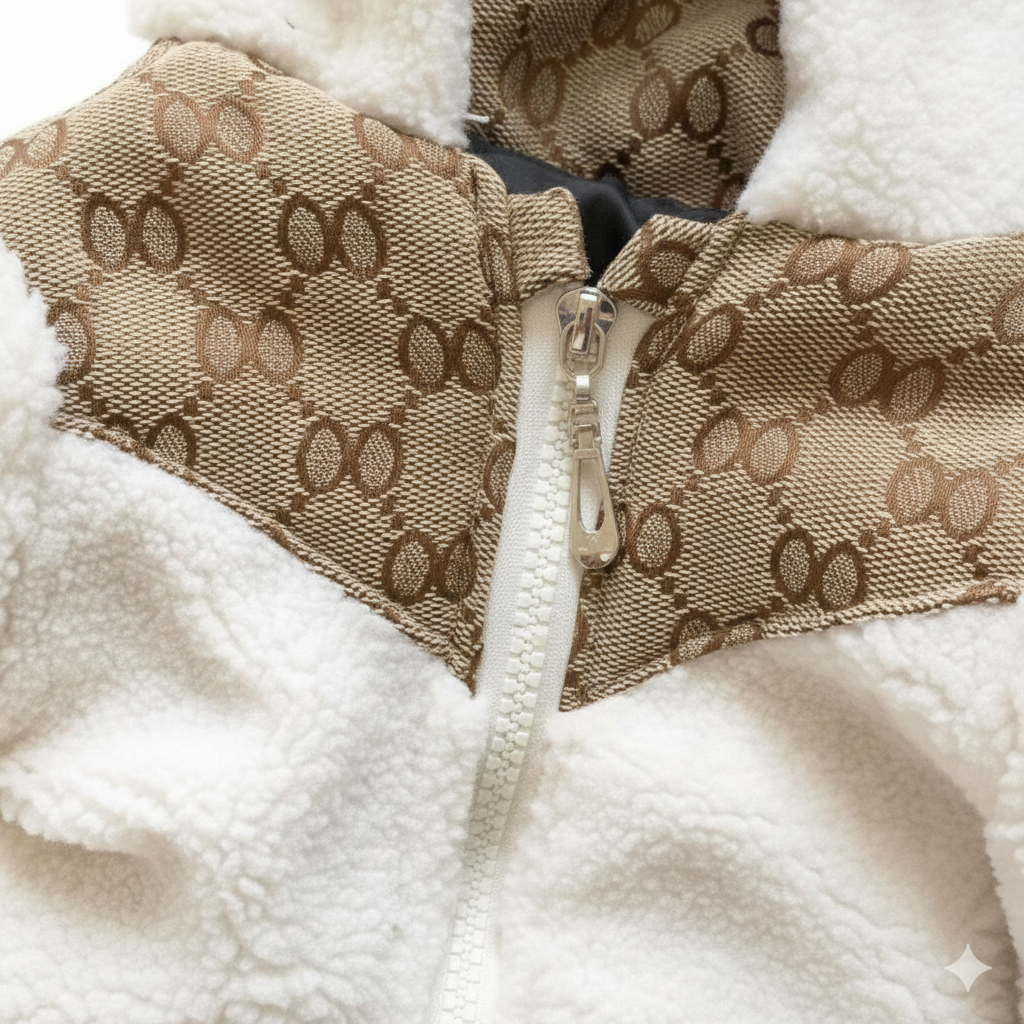 Thick Designer-Style Furry Jacket