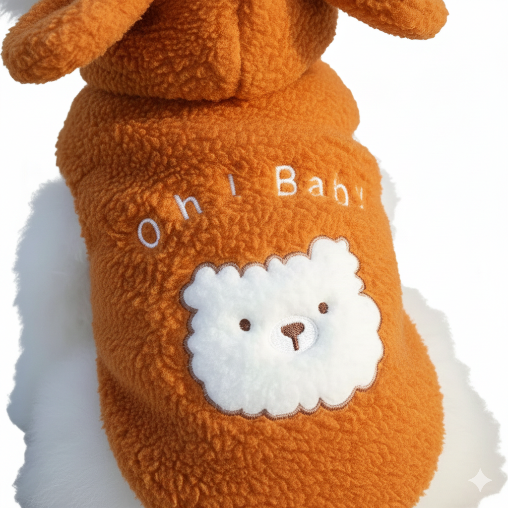 Warm Sherpa Lined Pet Hooded Button Vest