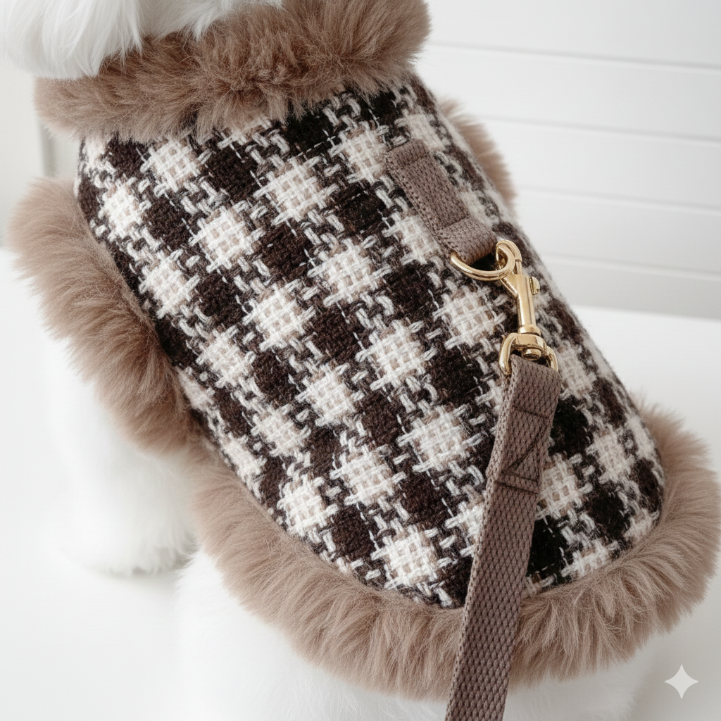 Snuggly Woolen Cape with Leash Clip