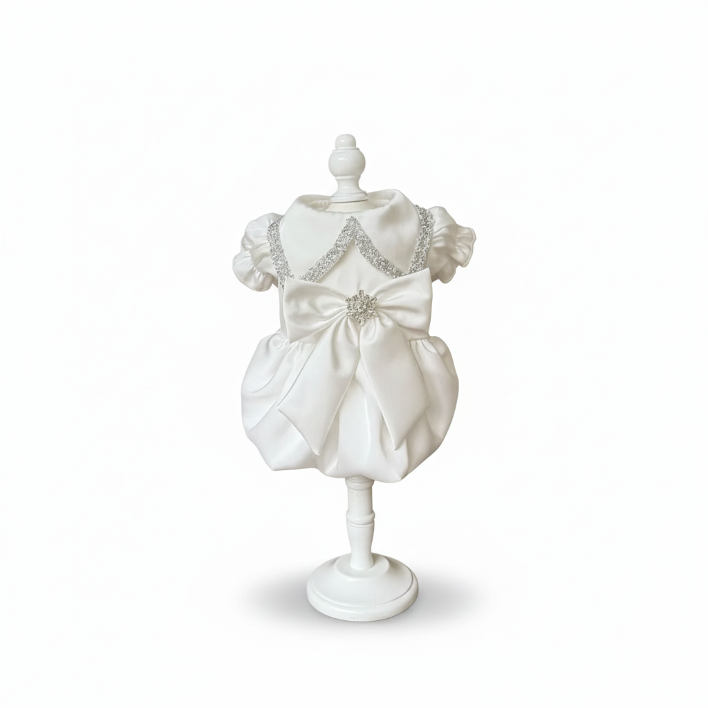 The Glitz White Pet Wedding Gown