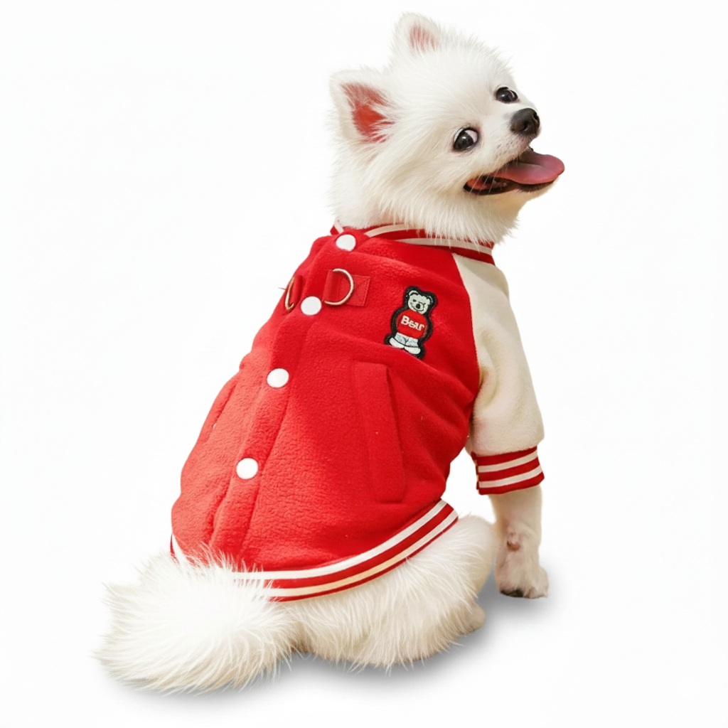 Snuggle-Soft Teddy Bear Baseball Jacket