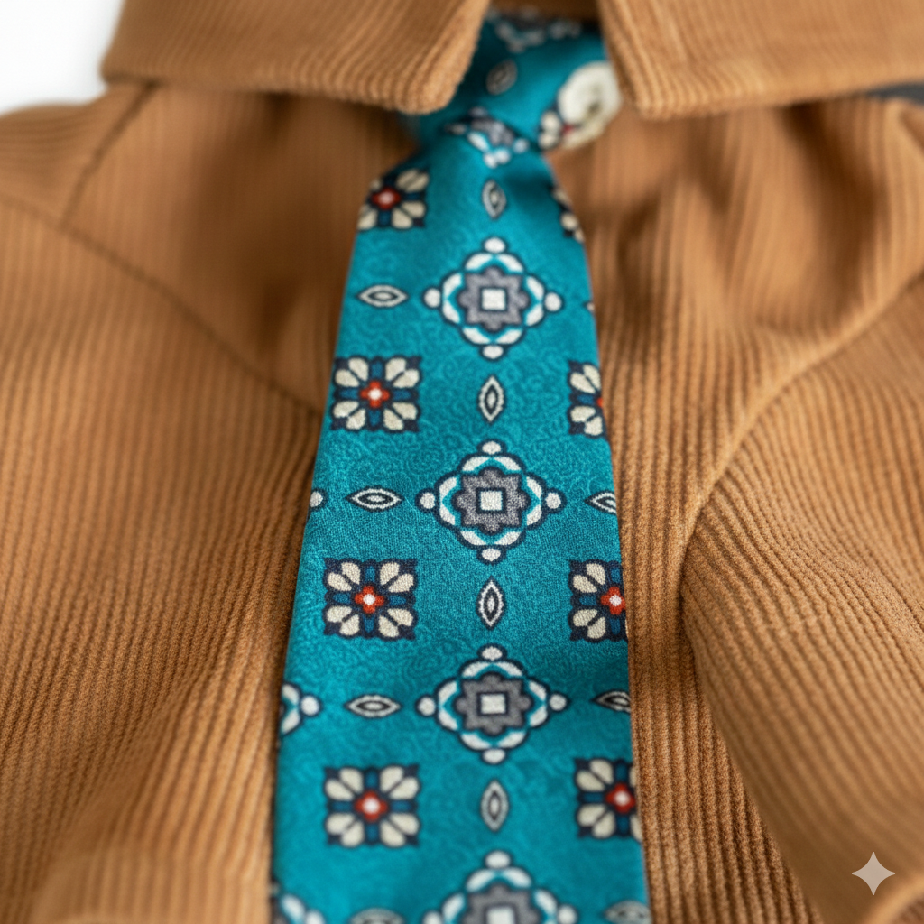 Classic Button-Up with Necktie