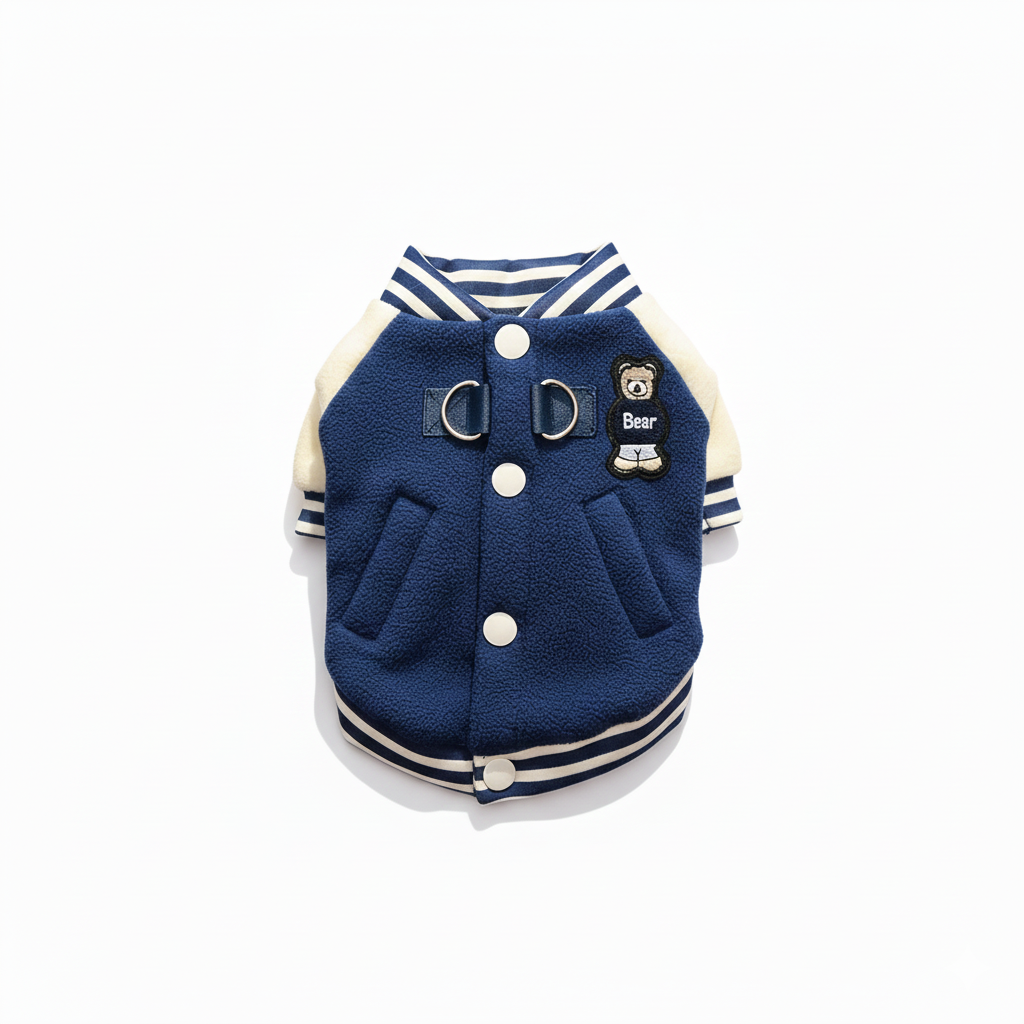 Snuggle-Soft Teddy Bear Baseball Jacket