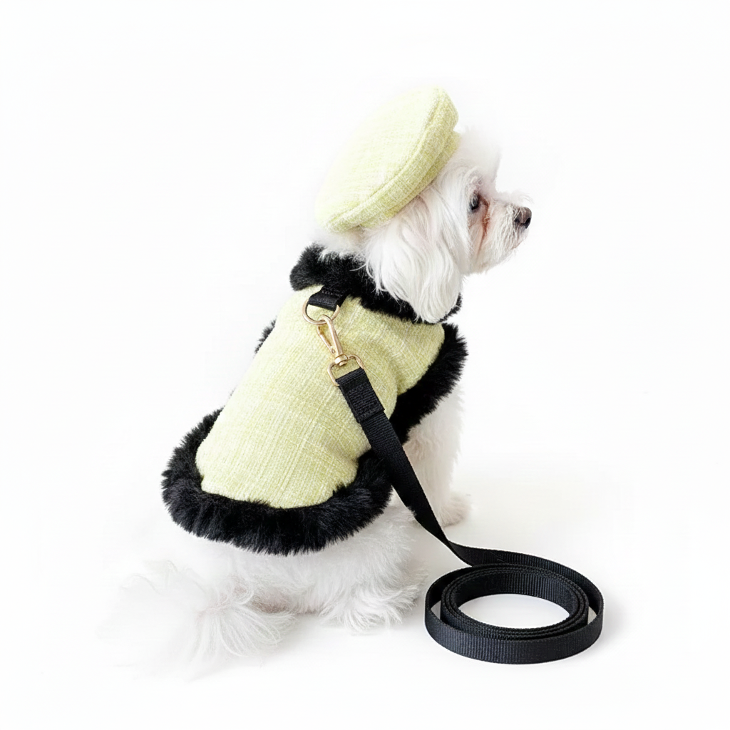 Snuggly Woolen Cape with Leash Clip