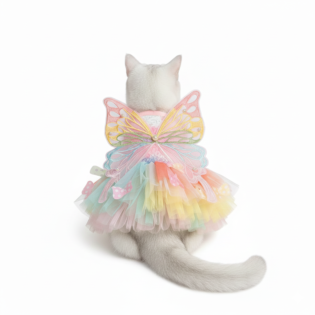 Summer Rainbow Butterfly Dress