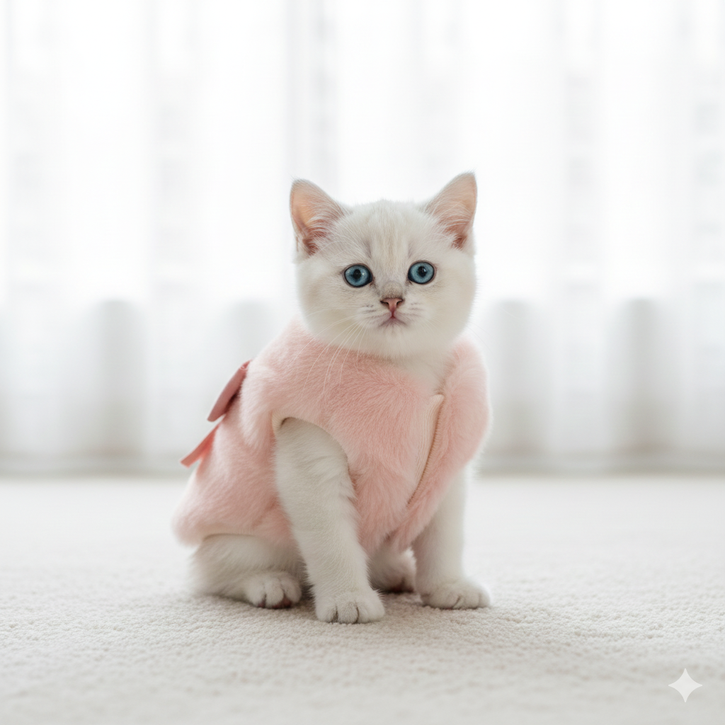 Elegant Pet Princess Winter Fur Overcoat