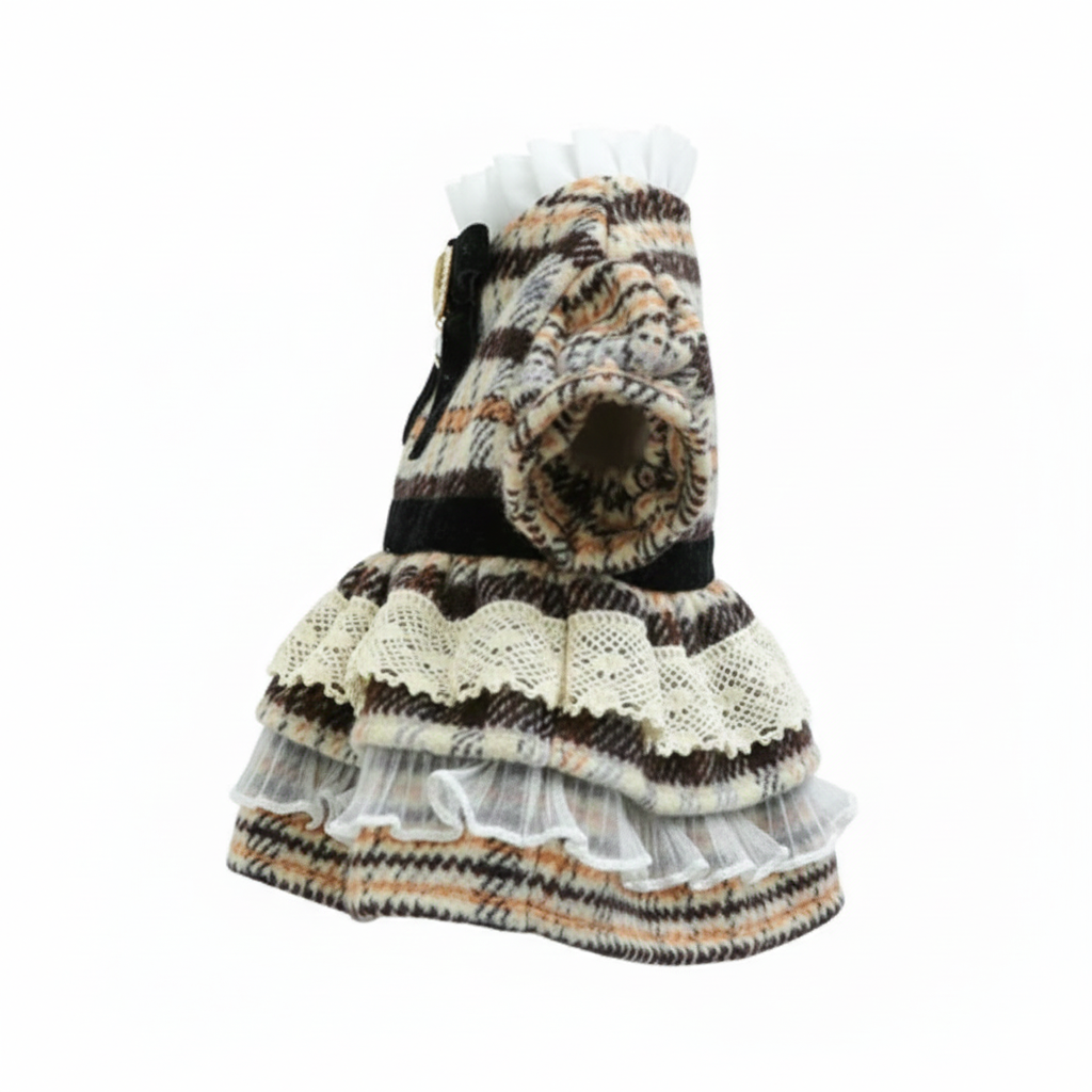 Diamond Ruffle & Silk Bow Pet Dress