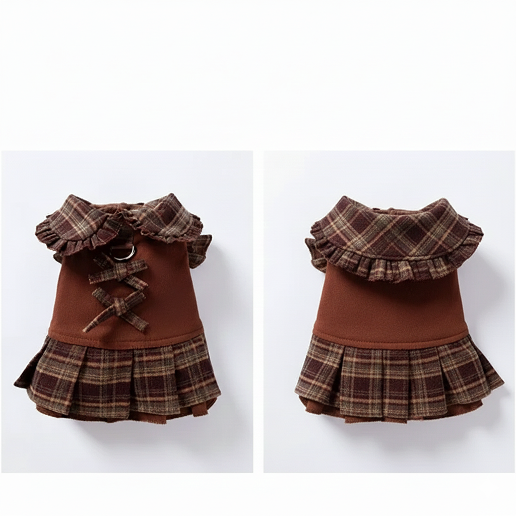 Retro Check Shirt & Dress Set