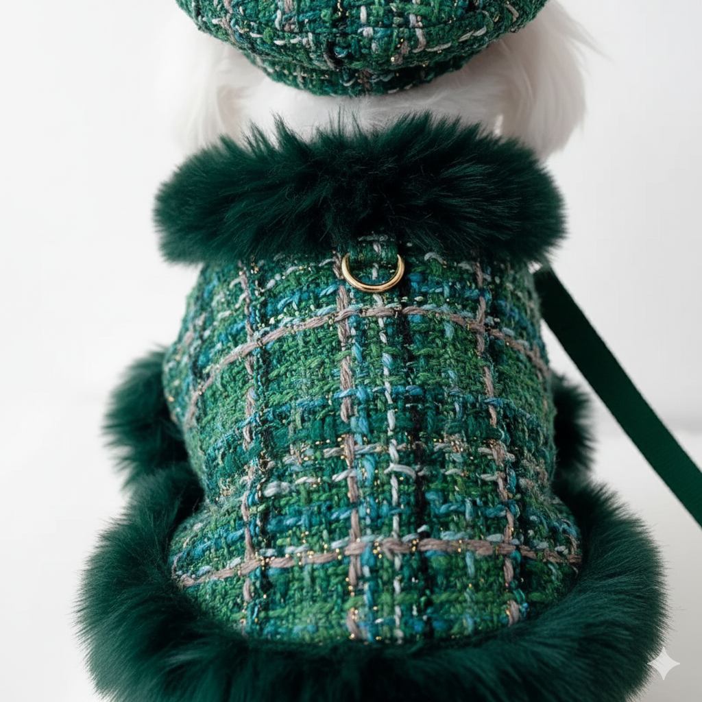 Snuggly Woolen Cape with Leash Clip