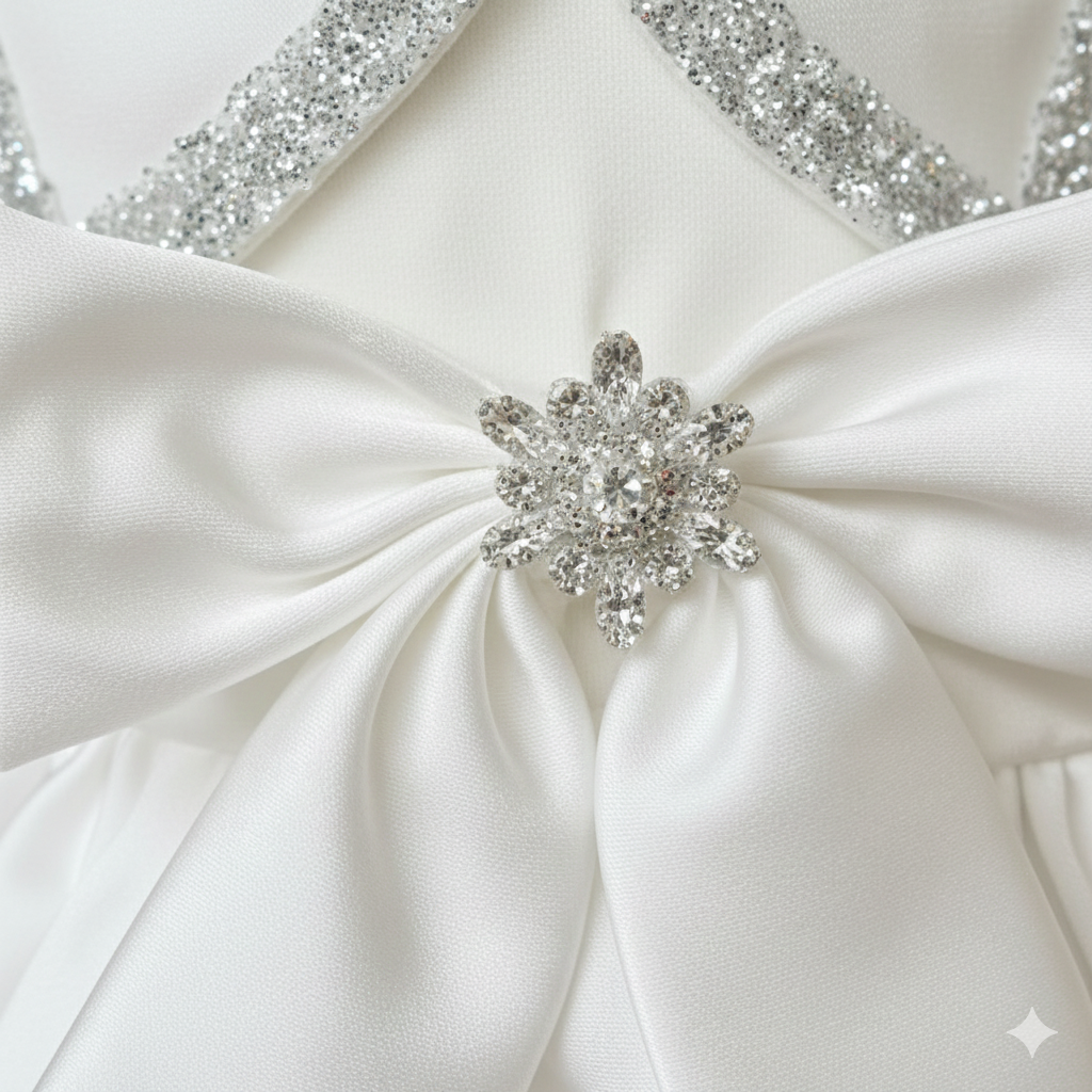 The Glitz White Pet Wedding Gown