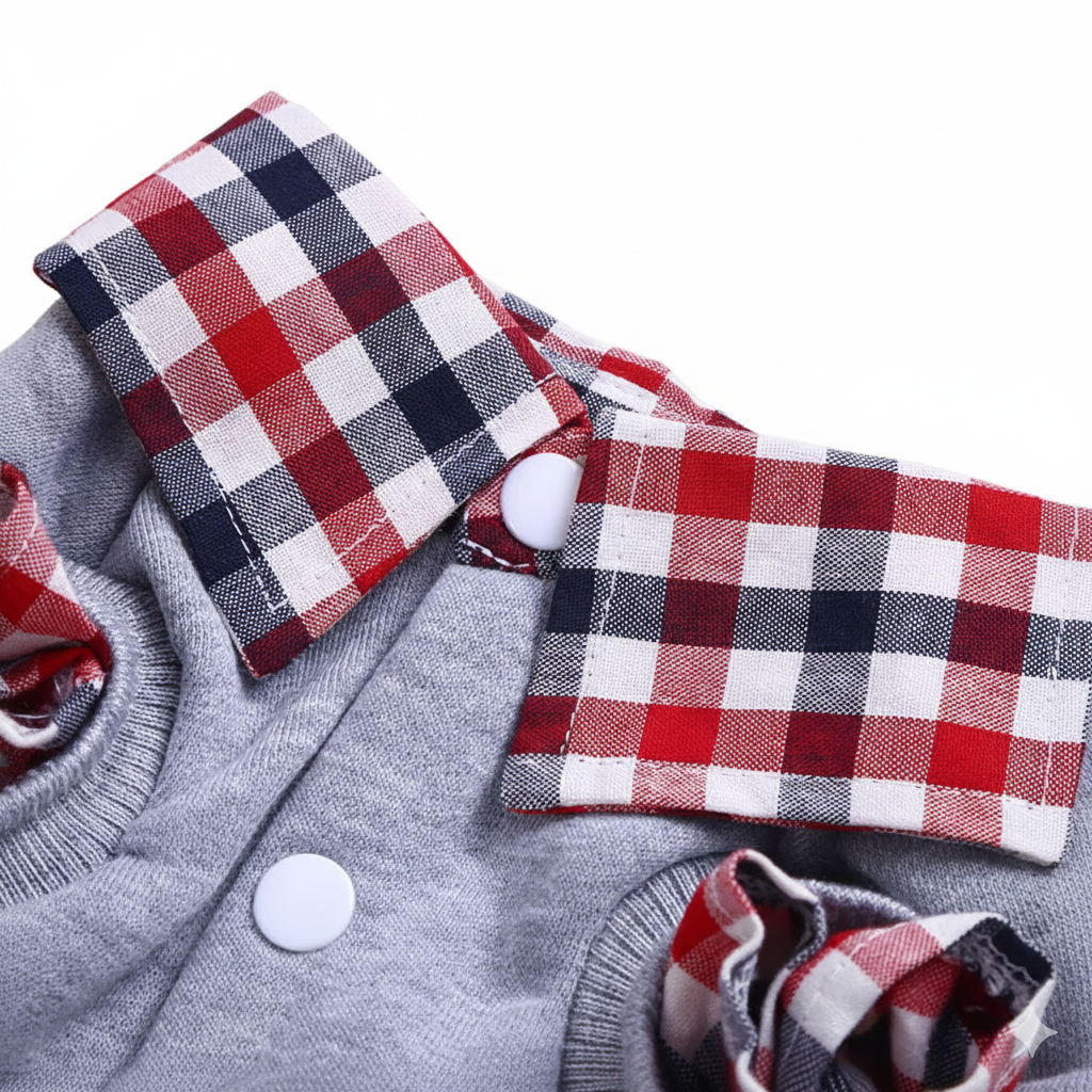 Classic Plaid Polo Shirt Sweater