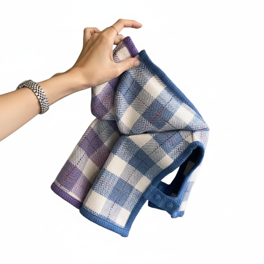 Classic Plaid Hooded Cape