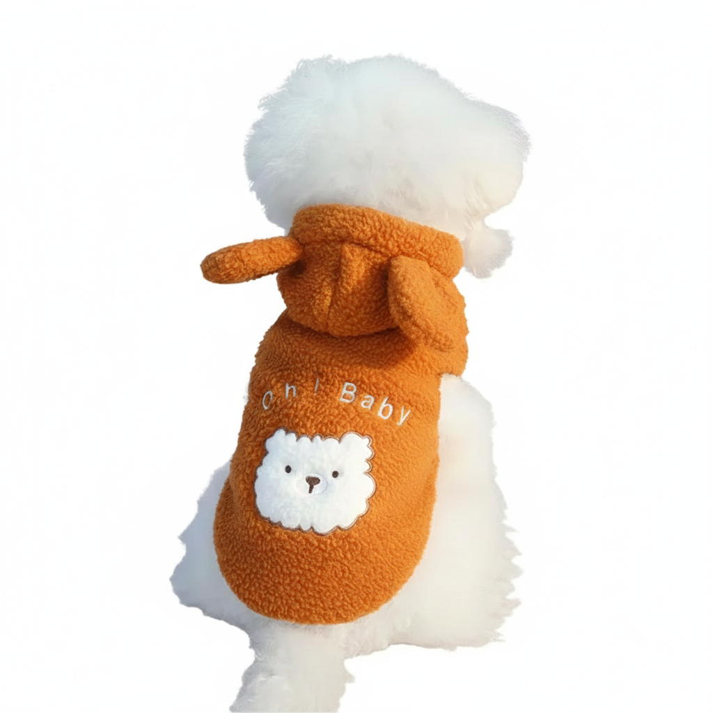 Warm Sherpa Lined Pet Hooded Button Vest