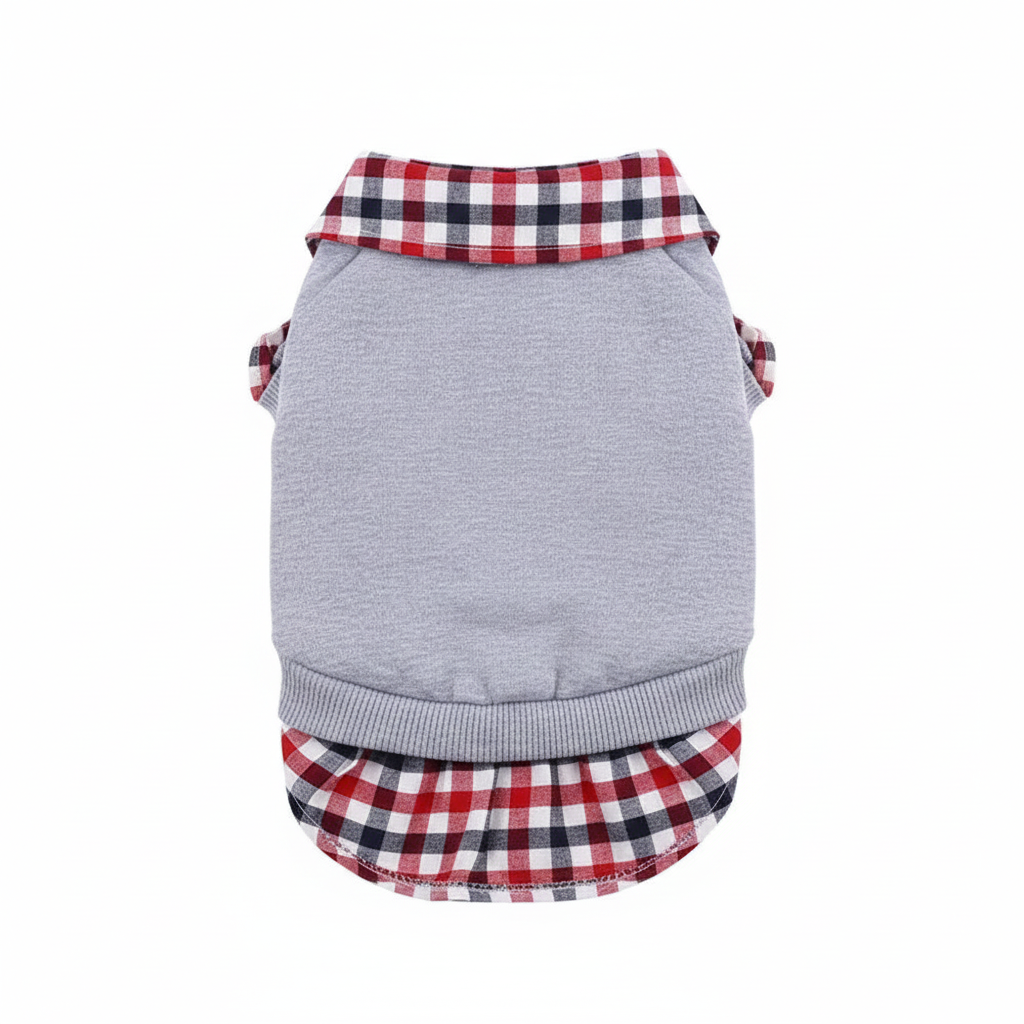 Classic Plaid Polo Shirt Sweater