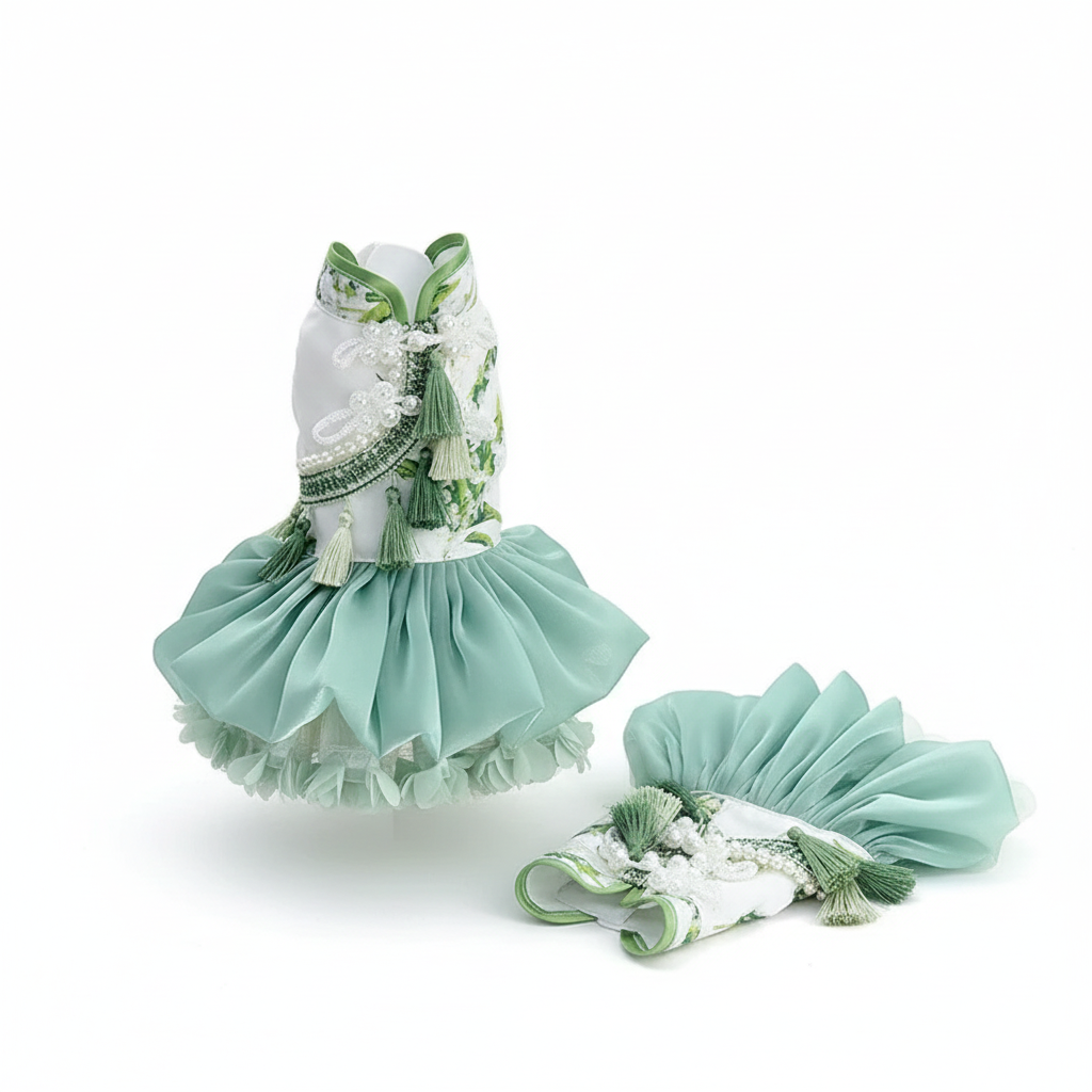 Embroidered Tassel Party Dress