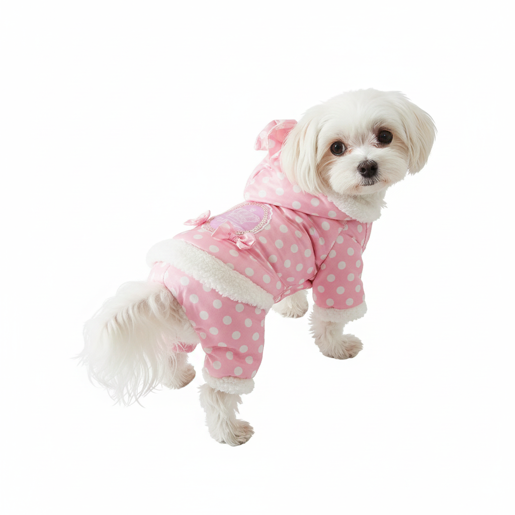 Hot-Selling Pink Waterproof Hooded Dog Coat