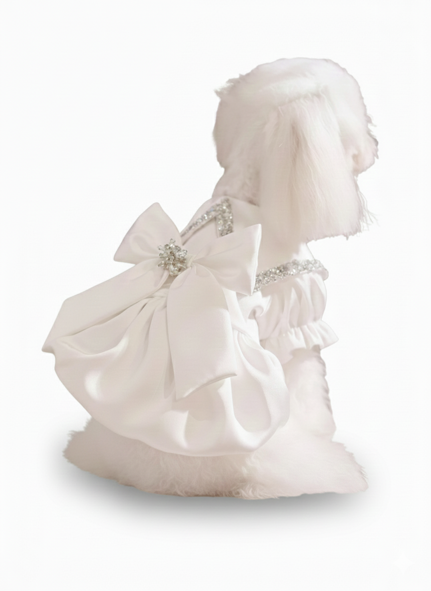 The Glitz White Pet Wedding Gown