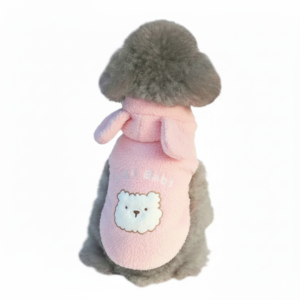 Warm Sherpa Lined Pet Hooded Button Vest