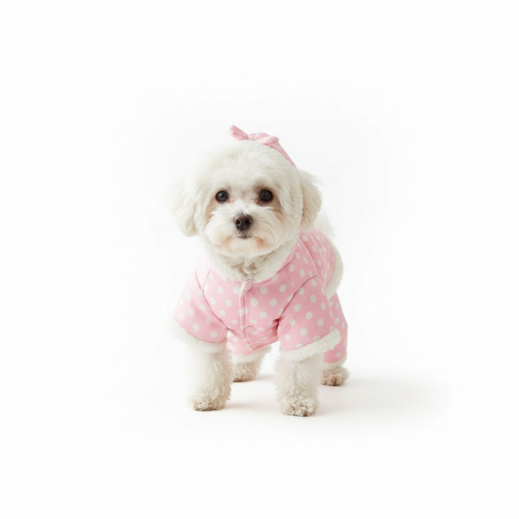 Hot-Selling Pink Waterproof Hooded Dog Coat