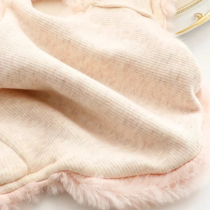 Elegant Pet Princess Winter Fur Overcoat